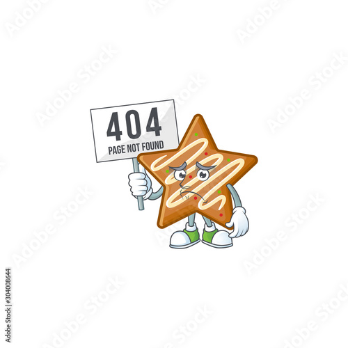 Cartoon crispy star cookies with the character pouting bring board