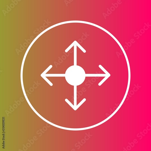 reticle icon isolated on abstract background