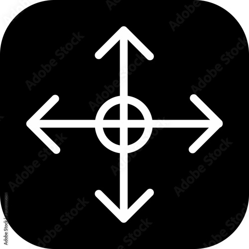 reticle icon isolated on abstract background