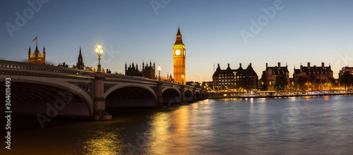 Big Ben, Parliament, Westminster bridge in London