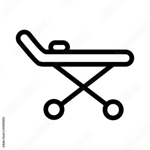 stretcher icon isolated on abstract background