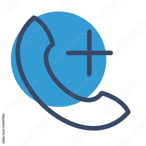 help line icon isolated on abstract background