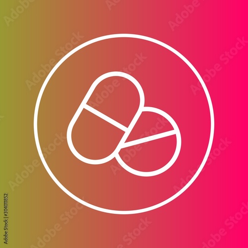 Medicine icon isolated on abstract background