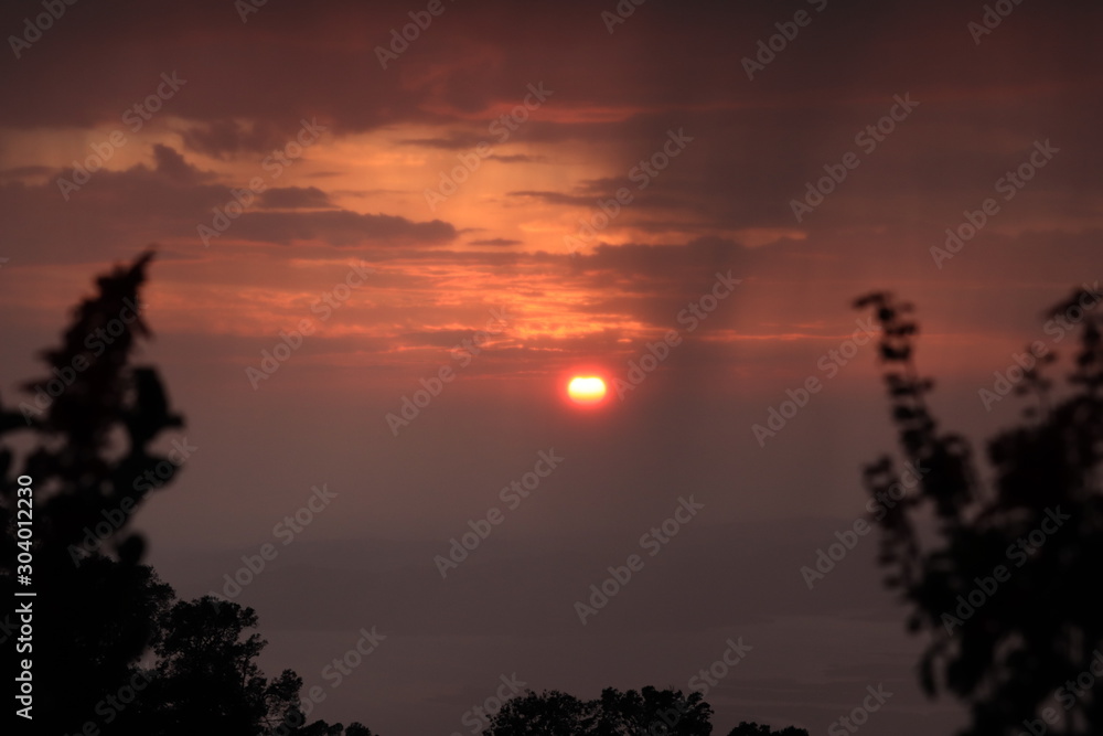 Obraz premium sunset in mountains