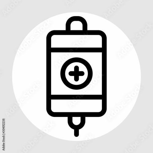 Infuse icon isolated on abstract background