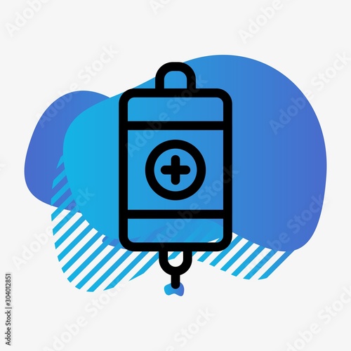 Infuse icon isolated on abstract background