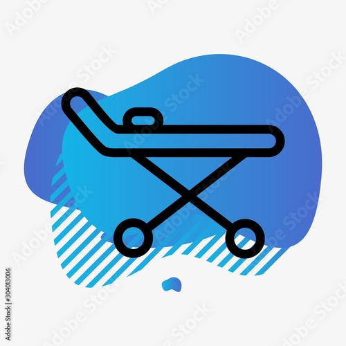 stretcher icon isolated on abstract background