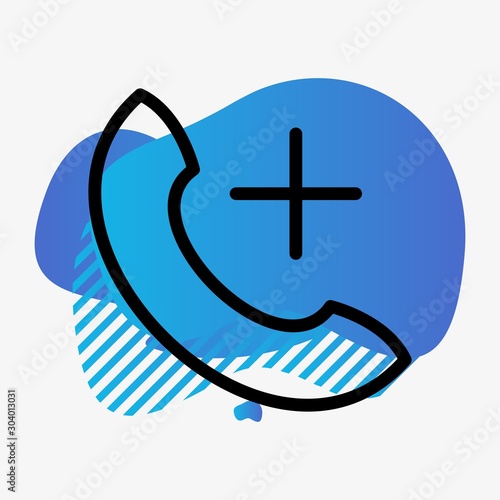 help line icon isolated on abstract background