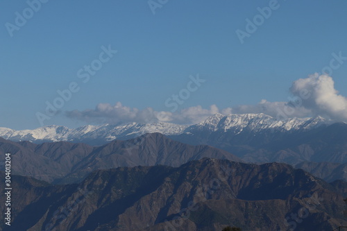 view of mountains in winter © Anmol