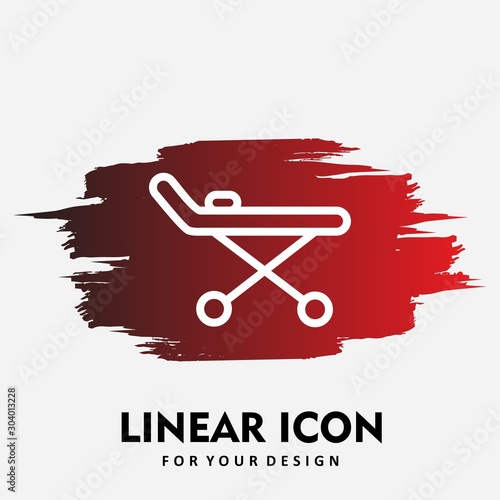 stretcher icon isolated on abstract background