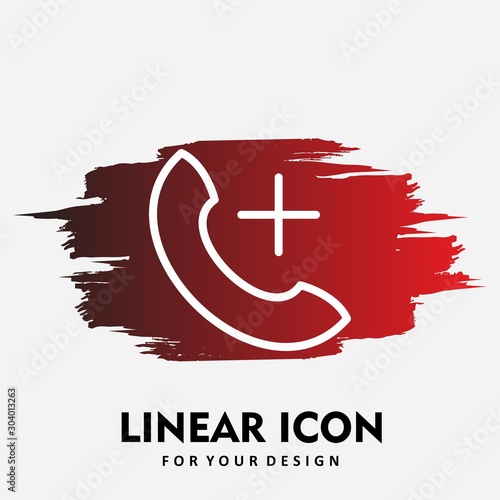 help line icon isolated on abstract background