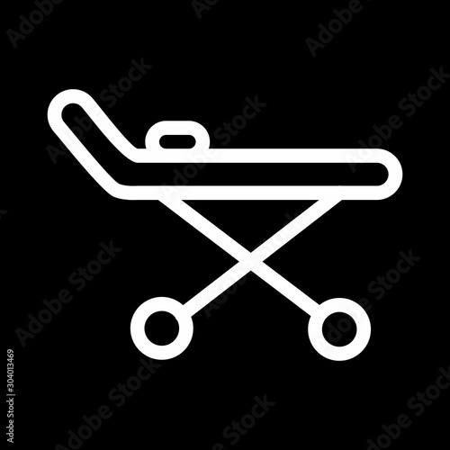 stretcher icon isolated on abstract background