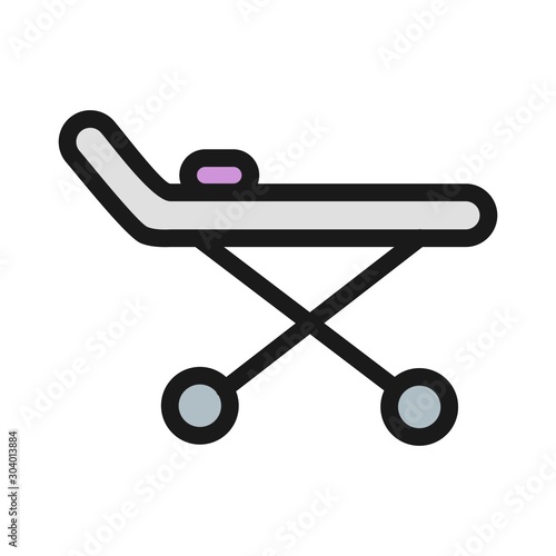 stretcher icon isolated on abstract background