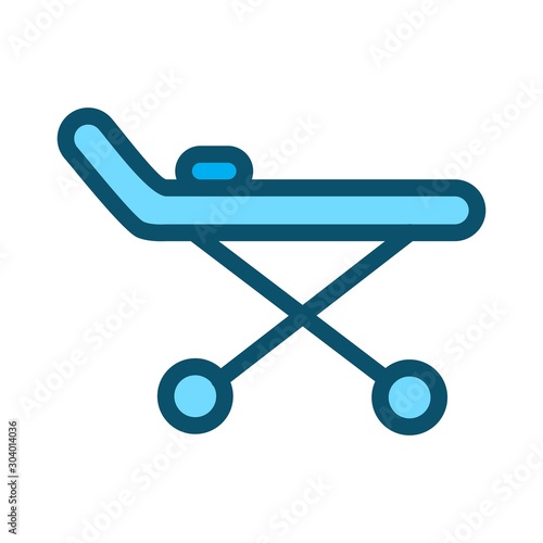 stretcher icon isolated on abstract background