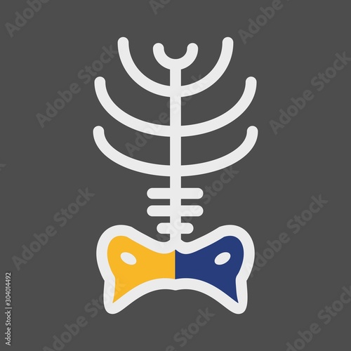  x ray icon isolated on abstract background