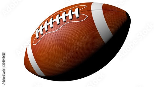 Photos American football standard ball under white background