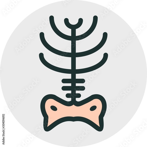  x ray icon isolated on abstract background