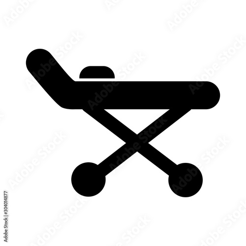 stretcher icon isolated on abstract background