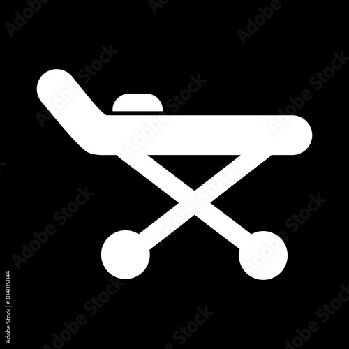 stretcher icon isolated on abstract background