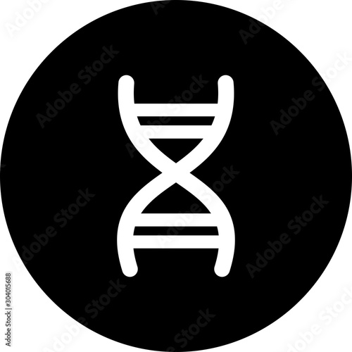 Dna icon isolated on abstract background