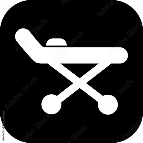 stretcher icon isolated on abstract background