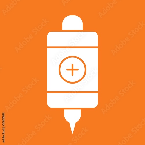 Infuse icon isolated on abstract background