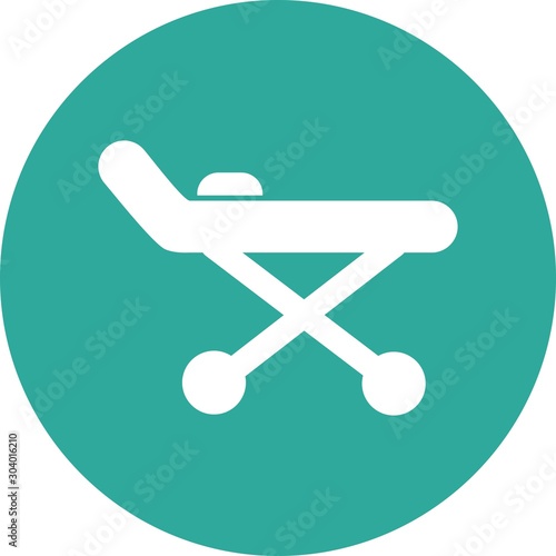 stretcher icon isolated on abstract background