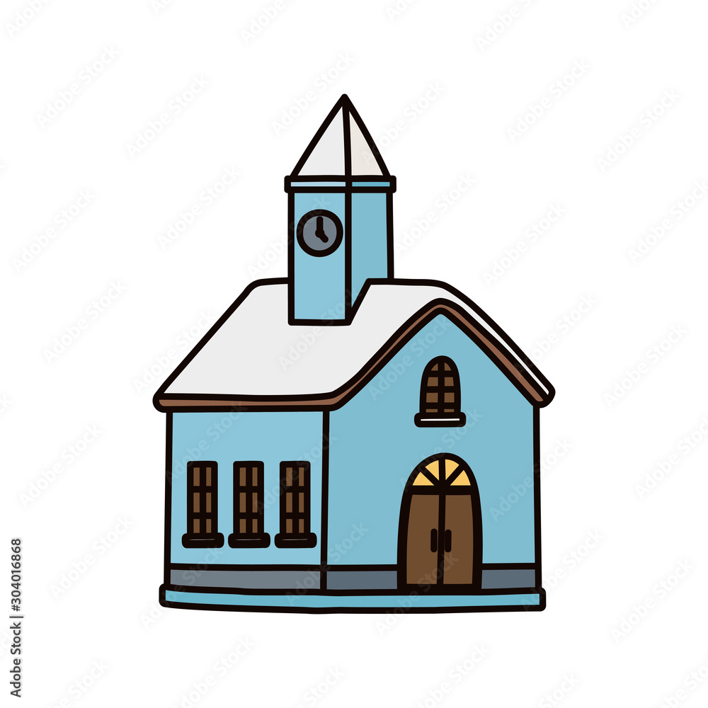 classic house facade clock tower icon classic house facade clock tower icon