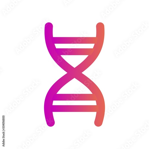 Dna icon isolated on abstract background