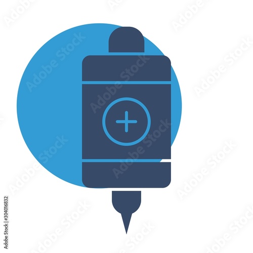 Infuse icon isolated on abstract background