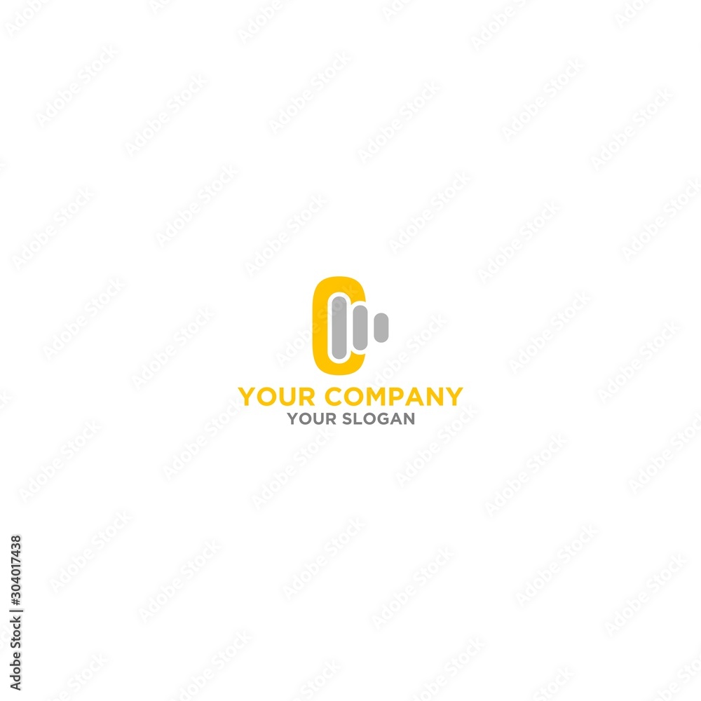 c sound pulse logo design vector c sound pulse logo design vector