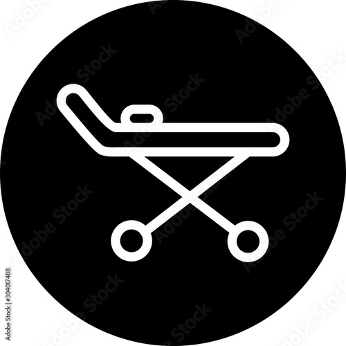 stretcher icon isolated on abstract background