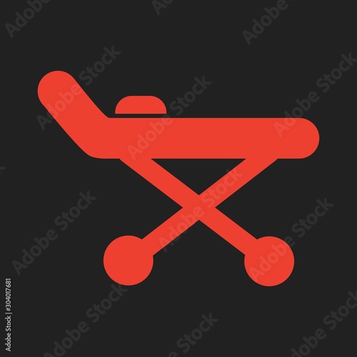 stretcher icon isolated on abstract background