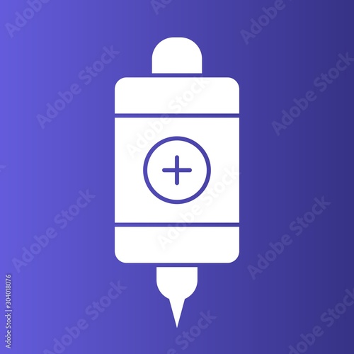 Infuse icon isolated on abstract background