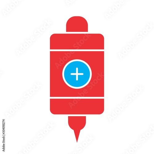 Infuse icon isolated on abstract background
