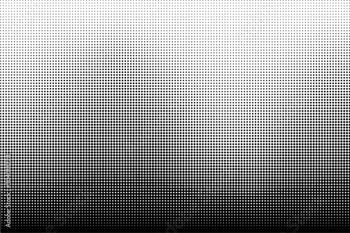 Vertical gradient halftone dots background. Black and white halftone dots texture Vector illustration