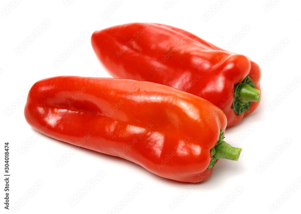 Fresh red pepper on white background Fresh red pepper on white background