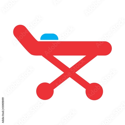 stretcher icon isolated on abstract background