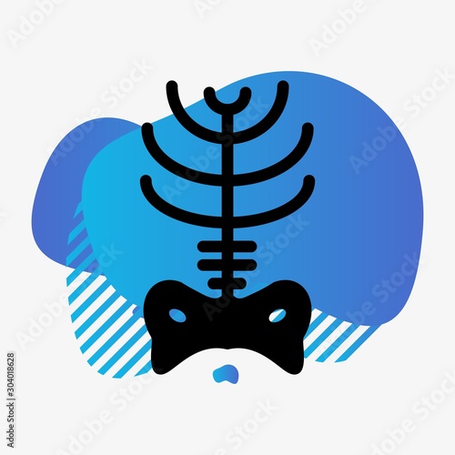  x ray icon isolated on abstract background