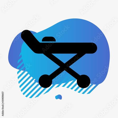 stretcher icon isolated on abstract background