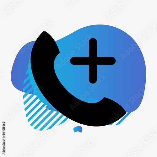 help line icon isolated on abstract background