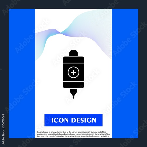 Infuse icon isolated on abstract background