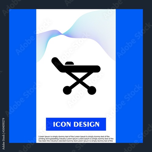 stretcher icon isolated on abstract background