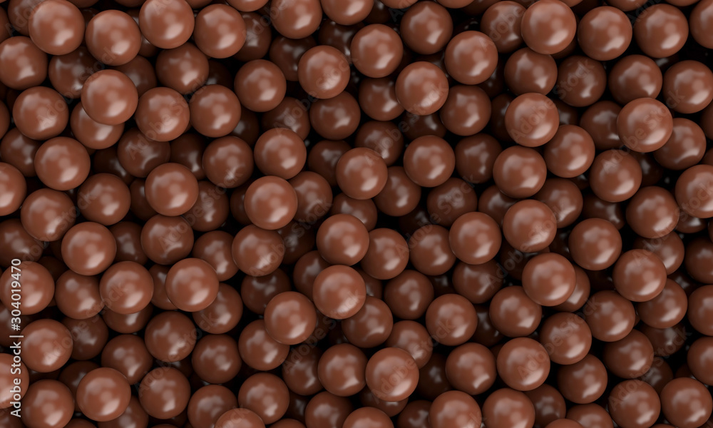 custom made wallpaper toronto digitalMany Flavour sweet delicious Chocolate milk sphere ball smooth realistic Background wallpaper, 3D illustration.