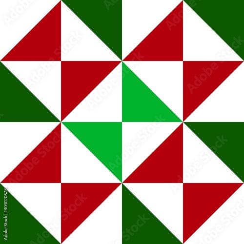 Barn quilt pattern, Amish Patchwork design, Abstract geometric tiled trail Vector illustration