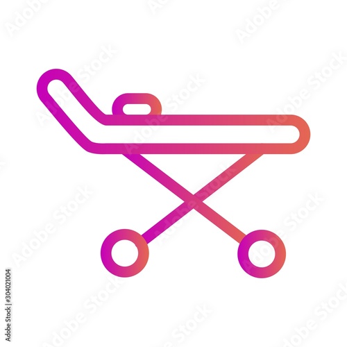 stretcher icon isolated on abstract background