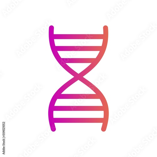 Dna icon isolated on abstract background