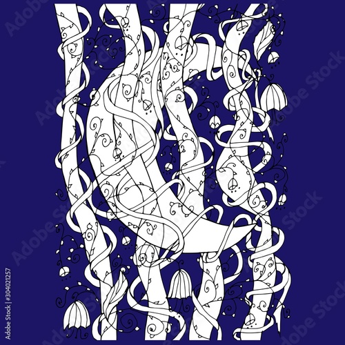 Seamless pattern with snowflakes. Vector illustration.