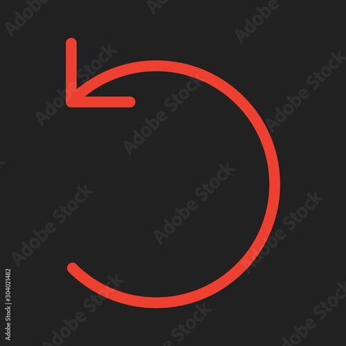 Restart  icon isolated on background