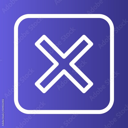 Canceled icon isolated on background